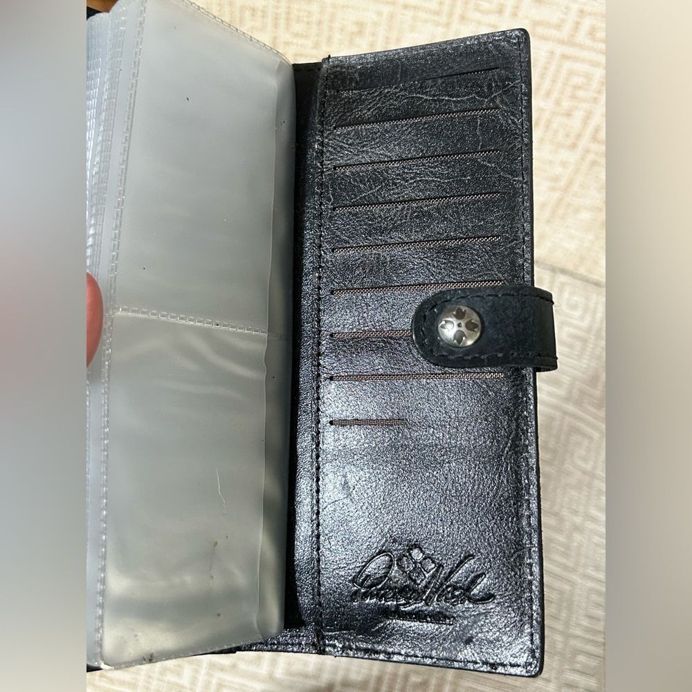 Patricia Nash Marotta Card Holder Wallet Style Hand tooled Black - Picture 6 of 10